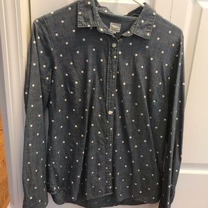 JCrew - Polka Dot Chambray Button Down